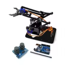Sa11975702fb74726bdecf2433f37e1390.jpg_220x220q75.jpg_ SG90 4 Dof Unassembly Acrylic Mechanical Robot Manipulator Claw For Arduino Robot Arm DIY Kit UNO Programmable Robot Starter Kit - Image 1