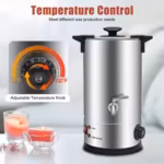 10L/10.5Qt Wax Melter for Candle Making,1.8KW Electric Wax Melting Pot Stainless Steel Wax Melt Oven Wax Smelter Temp Adjustable