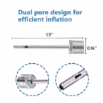 New Sport Ball Inflating Pump Needle For Football Basketball Soccer Inflatable Air Valve Adaptor Stainless Steel Pump 5/10/20PCS - Image 2