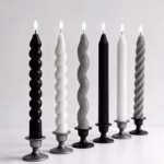 New DIY Long Rod Silicone Candle Mold Handmade Aroma Candle Geometric Stripes Twist Spiral Long Pole Daily Candle Making Supplie - Image 2