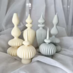 8-36cm Large Vase shaped candle silicone mold Striped Roman column candle silicone mold table lamp shaped resin mold Gypsum mold - Image 3