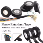 15 Meter Heat-resistant Flame Retardant Tape Coroplast Adhesive Cloth Tape For Car Cable Harness Wiring Loom Protection - Image 2