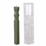 Twist Pillar Acrylic Candle Mould Geometry Spiral Taper Column Plastic Mold DIY Scented Candle Stick Holder Wedding Party Decor - Image 6