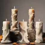 Zackoo European Cylindrical Aromatherapy Candle Silicone Mold Resin Plaster Making Set Expanding Stone Customized Grinding Tool - Image 2