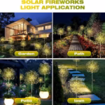 Outdoor LED Solar Firework Lights Garden Decoration Fairy Lights Waterproof Dandelion Lawn Lamp for Garden Landscape Lawn Decor - Image 3
