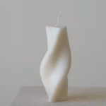 DIY Wave Striped Column Candle Mold Geometric Irregular Wavy Rotating Pillar Candle Silicone Mold Forms for Candle Making - Image 3