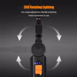 Portable COB LED Flashlight USB Rechargeable Work Light Magnetic Lanterna Hanging Lamp with Built-in Battery Camping Torch - Image 6