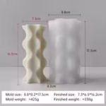 Striped Cylinder Aroma Candle Silicone Mold DIY Pillar Plaster Resin Ornaments Mould Handmade Soy Wax Candles Making Supplies - Image 3