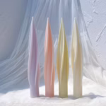 24CM Tall Taper Candle Mold Pillar Swirl Spiral Dinner Candle Silicone Molds Roman Column Cylindrical Twirl Soy Wax Mould - Image 5