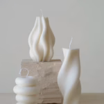 DIY Wave Striped Column Candle Mold Geometric Irregular Wavy Rotating Pillar Candle Silicone Mold Forms for Candle Making - Image 2