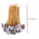 20Pcs 9CM/15CM/20CM Hemp Wick Beeswax Coated Candle Wicks Pre-Waxed,Wick Holder Smokeless & Non-Drip, Ideal for DIY Aromatherapy - Image 4