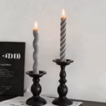 New DIY Long Rod Silicone Candle Mold Handmade Aroma Candle Geometric Stripes Twist Spiral Long Pole Daily Candle Making Supplie