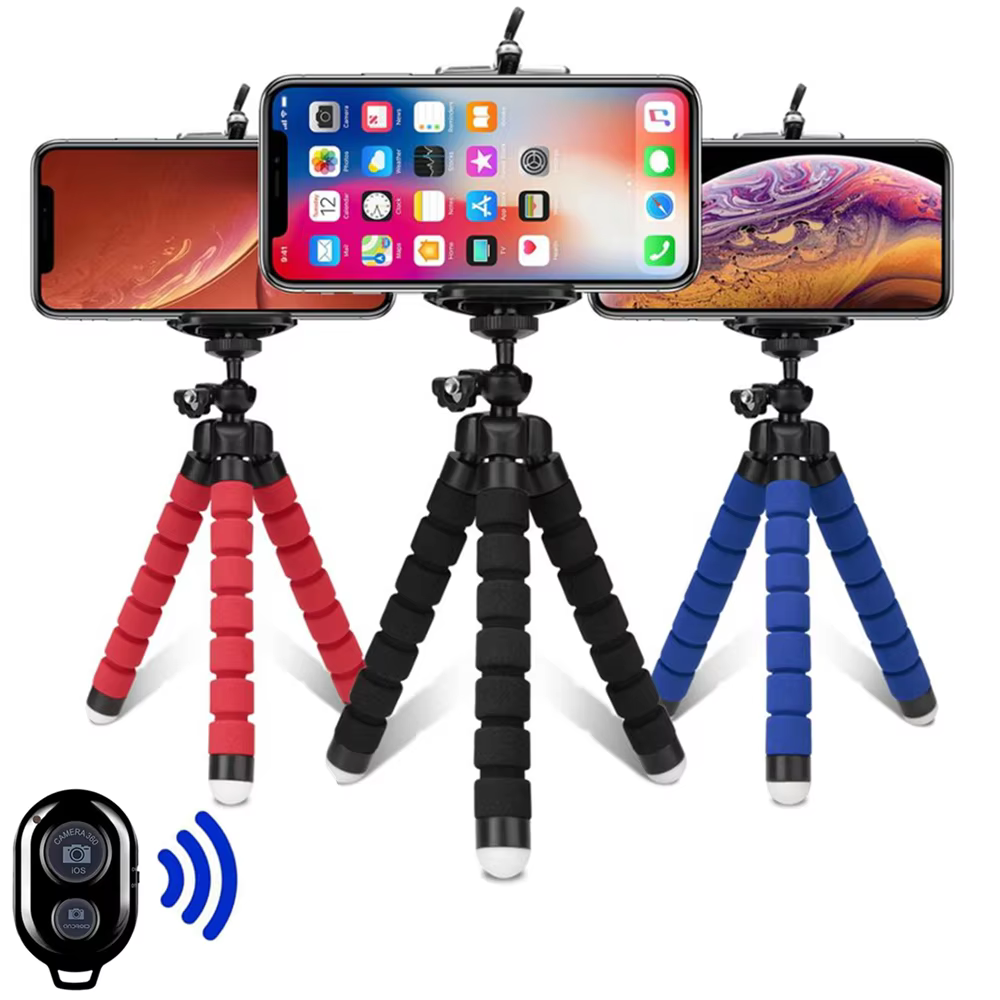 Seeeb48d6d9cf4dd4a688a35c45c6239cR Tripods Tripod For Phone Mobile Camera Holder Clip Smartphone Monopod Tripe Stand Octopus Mini Tripod Stativ For Phone - Image 1