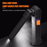 Portable COB LED Flashlight USB Rechargeable Work Light Magnetic Lanterna Hanging Lamp with Built-in Battery Camping Torch - Image 5