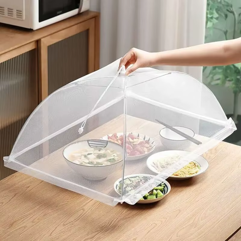 Sf70c00d35ec74187bd3c543b65b2b3b7g Food Cover Mesh Folding Washable Flies Tables Cover Insect Proof Protective Dish Covers Home Kitchen Storage Accessaries - Image 1