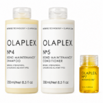 Olaplex Wash and Shine Hair Kit: Nº.4, 5, 7, Shampoo & Conditioner Set | Cleanse, Hydrate, & Control Frizz Up to 72 Hours | Bonding Oil for Shine & Protect | For Coily, Curly, Straight, and Wavy