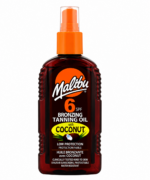 Malibu Sun Bronzing Fast Tanning Oil with Beta Carotene, Hydrating Bronzing Body Oil with Tropical Coconut Fragrance, Water Resistant, 200ml