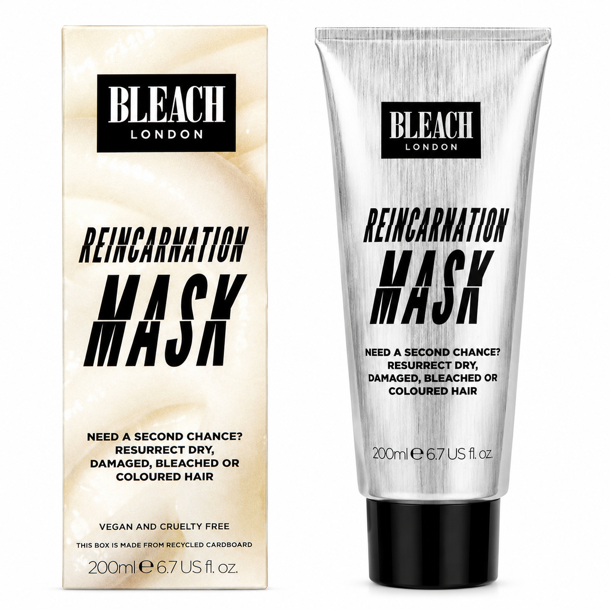 ddc715f2-f331-49d8-94be-68157f60f36d Bleach London Reincarnation Hair Mask for Dry, Damaged, Bleached or Coloured Hair, Bond-Restoring Protein Hair Treatment Repairs and Hydrates Hair with... - Image 1