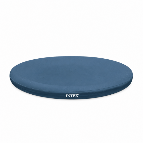 Intex Easy Set Pool Cover 8ft / 244cm, Blue Durable Vinyl Cover for Easy Set Swimming Pools, Rope Ties and Drain Holes, 28020