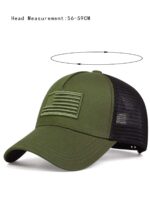 1pc Men's Adjustable Embroidered American Flag Baseball Cap, Sunproof And Casual, Suitable For Spring And Summer Vacations And Travel - Image 3