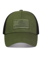 1pc Men's Adjustable Embroidered American Flag Baseball Cap, Sunproof And Casual, Suitable For Spring And Summer Vacations And Travel - Image 2