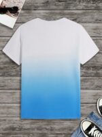 Manfinity RSRT Men's Palm Tree Print Round Neck Short Sleeve Casual T-Shirt, Men Summer T-Shirt, Vacation T-Shirt, A Great Gift For A Boyfriend Or Husband, Holiday - Image 4