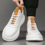 New Men's Shoes Breathable All-Match Sneakers Inner Heightened Casual Shoes Vulcanized Small White Shoes Men