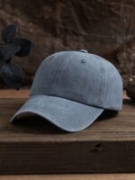 1pc Unisex Solid Color Outdoor Casual Fashionable Washed Baseball Cap With Adjustable Strap