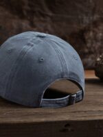 1pc Unisex Solid Color Outdoor Casual Fashionable Washed Baseball Cap With Adjustable Strap - Image 4