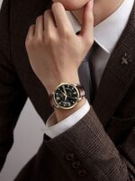 FANSICHEN New Waterproof Luminous Watch, Dual Calendar Men's Quartz Watch With Ultra-Thin Large Dial, Suitable For Daily Wear And Gift For Men - Image 3