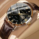 FANSICHEN New Waterproof Luminous Watch, Dual Calendar Men's Quartz Watch With Ultra-Thin Large Dial, Suitable For Daily Wear And Gift For Men