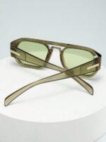 Men Retro Double Bridge Lightweight Fashion Glasses, Luxury Minimalist Eyewear For Driving Travel Outdoor Daily Use - Image 4