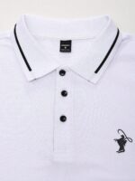 Calvornis Men's Casual Contrast Trim Short Sleeve Polo Shirt, Versatile For Summer, Formal, Ceremony - Image 6