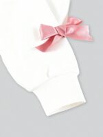 SHEIN Elladie kids 2pcs/Set Girls' Sweet & Cool 3D Bow Decor White Top + Fuchsia Flare Pants Outfit,Fashionable Pink Bows,Summer,School,Back-To-School Stylish Outings - Image 6