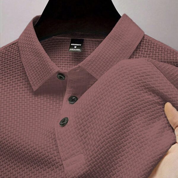 Manfinity Homme Men's Summer Solid Color Short Sleeve Casual Office Polo Shirt
