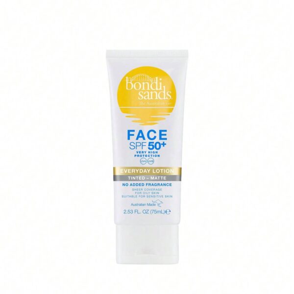 Bondi Sands Fragrance Free Matte Tinted Face Sunscreen Lotion SPF 50+ 75 Ml