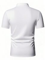 GRDR Men's Summer Polo Collar Half Zip Short Sleeve T-Shirt, Suitable For Outdoor, Vacation And Casual Wear - Image 6