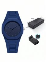 TOMI Classic Business Men's Watch Set, Plastic Strap Matte Oil Quartz Watch, Fashion Men's Watch Set Suitable For Daily Life, Holiday Gifts, Father's Day Gifts - Image 3