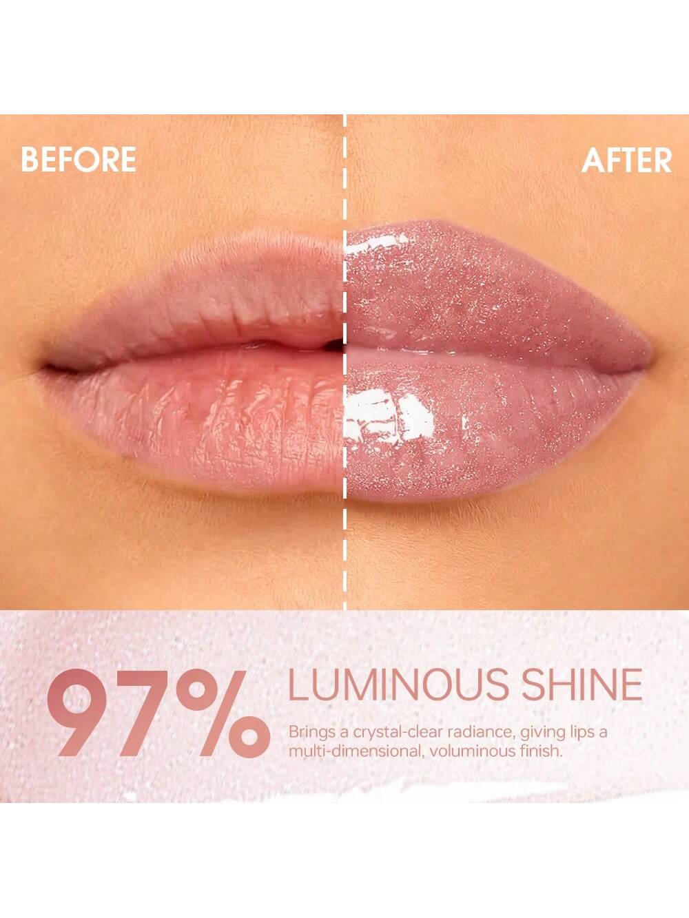 Pudaier 1pc Non-Sticky Lip Gloss, Long-Lasting Hydration Mirror Water Gloss, Easy-Blend Application Lip Balm Suitable For Birthday Christmas Present - Image 2