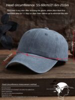 1pc Unisex Solid Color Outdoor Casual Fashionable Washed Baseball Cap With Adjustable Strap - Image 3