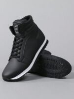 2025 New Men's Outdoor Ankle Boots, PU Leather Upper, Casual Comfortable, Sports Solid Color Fashion Boots, Autumn/Winter, All Season Boots, Anti-Slip, Round Toe, Retro Fashion , Lace-Up Shoes, Men's Shoes, Men's Sports Shoes, Men's High-Top Shoes - Image 4