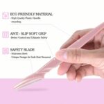 12/1pc Minimalist Eyebrow Razor, Black Pink Mixed Color, Stainless Steel Blade, Gentle Exfoliating Hair Remover, Non-Slip Grip With Protective Cap, Unisex Beauty Tool For Home, Salon & Travel, Nice Gift For Holidays And Graduation Season - Image 8