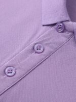Men's Summer Lightweight Fabric Polo Shirt | Slim Fit Short Sleeve Solid Color Collar Top, Suitable For Daily, Commute, Office, Light Sports And Beach Wear, 2026 World Cup Casual Style, Can Be Used As Father's Day Gift - Image 4