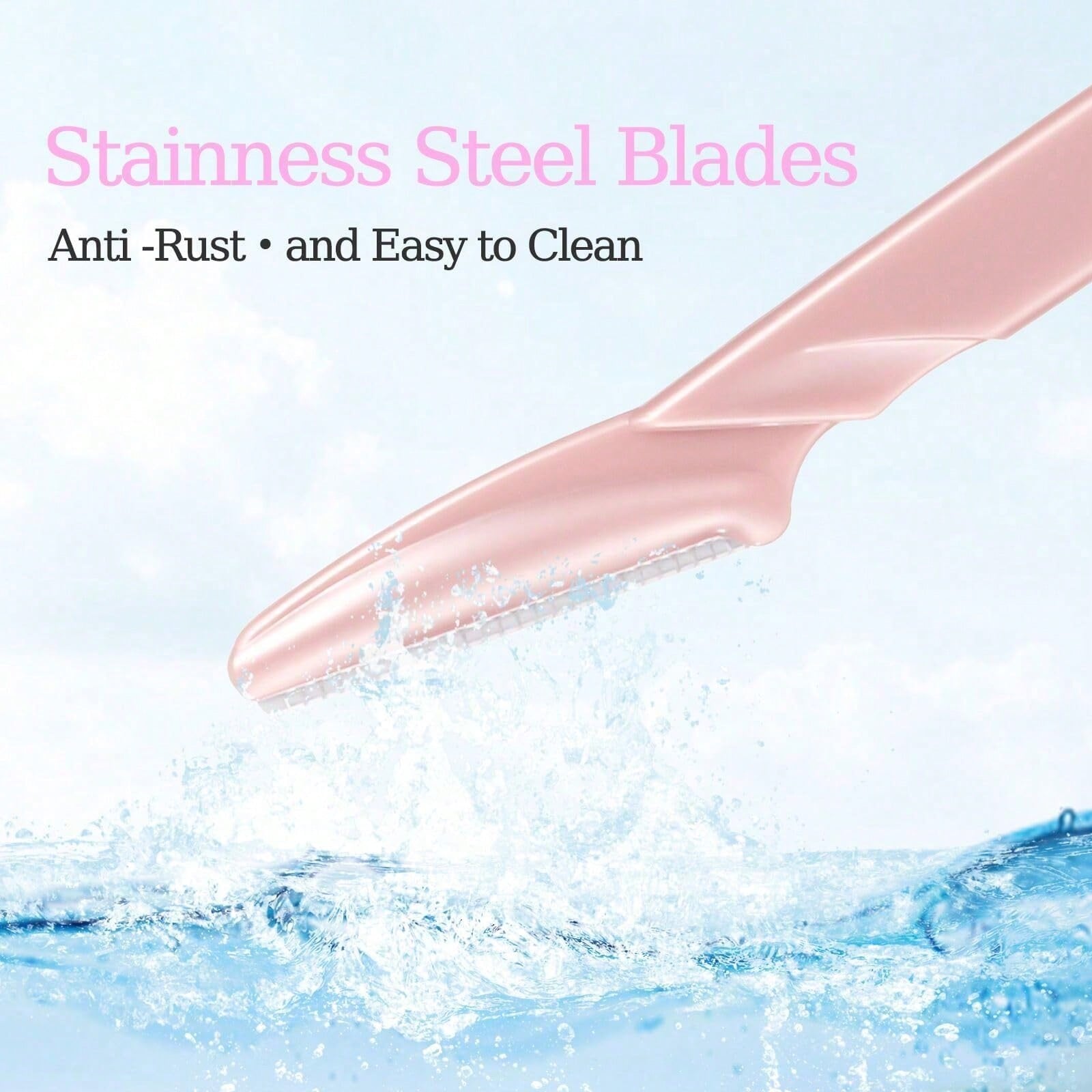 12/1pc Minimalist Eyebrow Razor, Black Pink Mixed Color, Stainless Steel Blade, Gentle Exfoliating Hair Remover, Non-Slip Grip With Protective Cap, Unisex Beauty Tool For Home, Salon & Travel, Nice Gift For Holidays And Graduation Season - Image 4