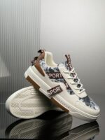 Men's Fashion Retro Random Print Design Contrast Color Patchwork Skateboard Shoes, All-Season Versatile Casual Sports Shoes - Image 8