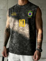 Simple Studio | Men's Vintage Rugged Style Washed Short Sleeve Tank Top | Suitable For Summer Wear | Comfortable & Breathable | Leading Fashion